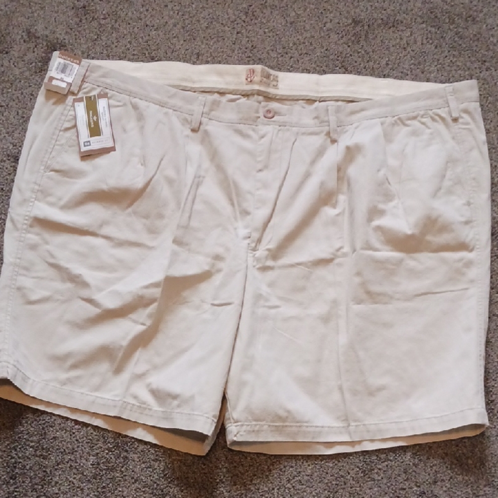 **Dockers Big Man Size 60 Relax Fit Pleated Khaki Shorts 9.5" Inseam